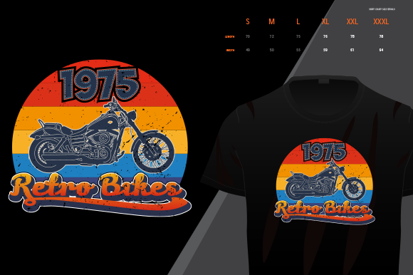 Retro Bikes T-shirt Design