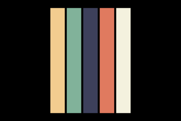 Retro Sunset Vertical Vintage Design 47