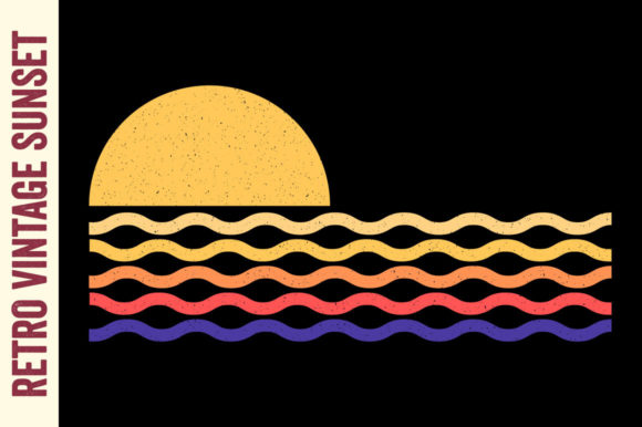 Retro Sunset Vintage Summer Texture Love