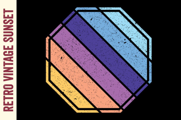 Retro Vintage Polygon Sunset KDP