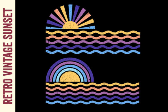 Retro Vintage Sunset Beach Summer 10