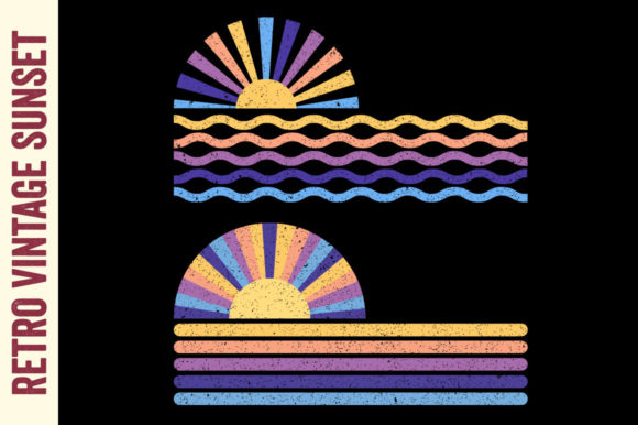 Retro Vintage Sunset Beach Summer 15