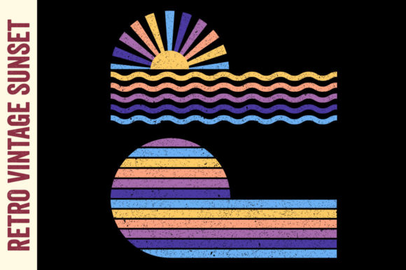 Retro Vintage Sunset Beach Summer 3