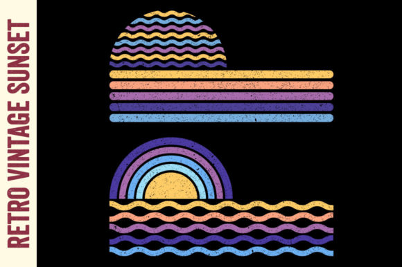 Retro Vintage Sunset Beach Summer 5