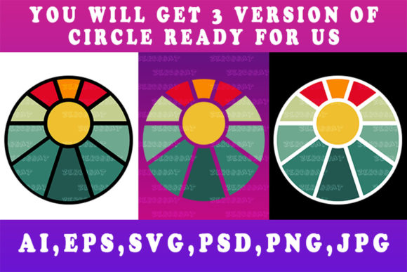 Vintage Sunset Retro Sun Sunrise Clipart